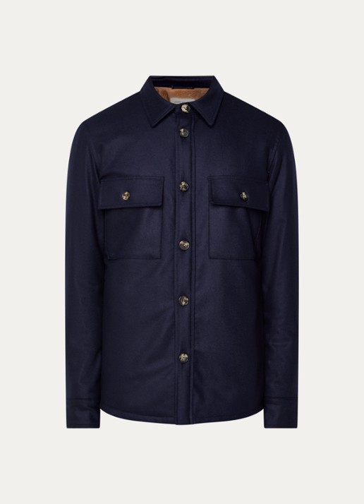 Jacob Cohën Regular fit overshirt met borstzakken - voorkant 3 donkerblauw