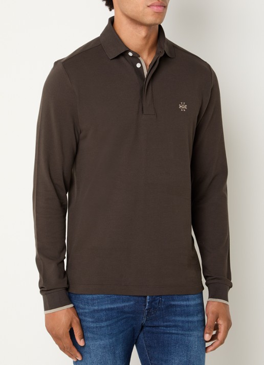 Jacob Cohën Regular fit polo met logoborduring