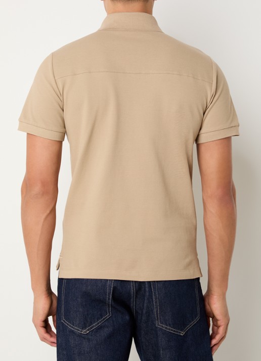 Jacob Cohën Regular fit polo van piqué katoen - achterkant beige