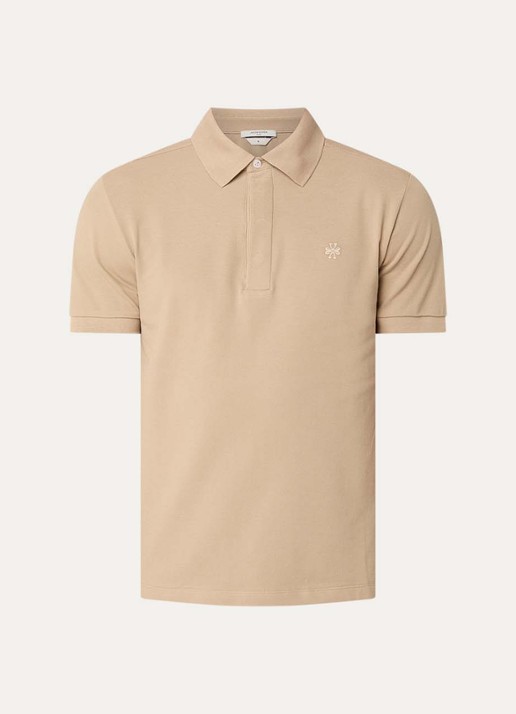 Jacob Cohën Regular fit polo van piqué katoen - voorkant 3 beige
