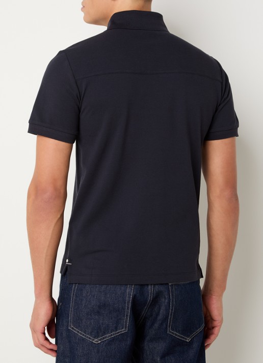 Jacob Cohën Regular fit polo van piqué katoen - achterkant donkerblauw