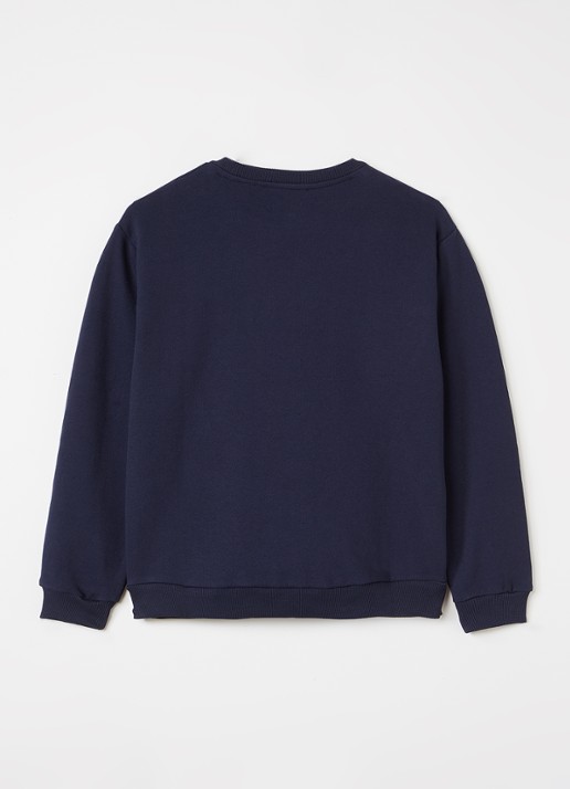 Jacob Cohën Sweater met logoborduring - voorkant 3 donkerblauw