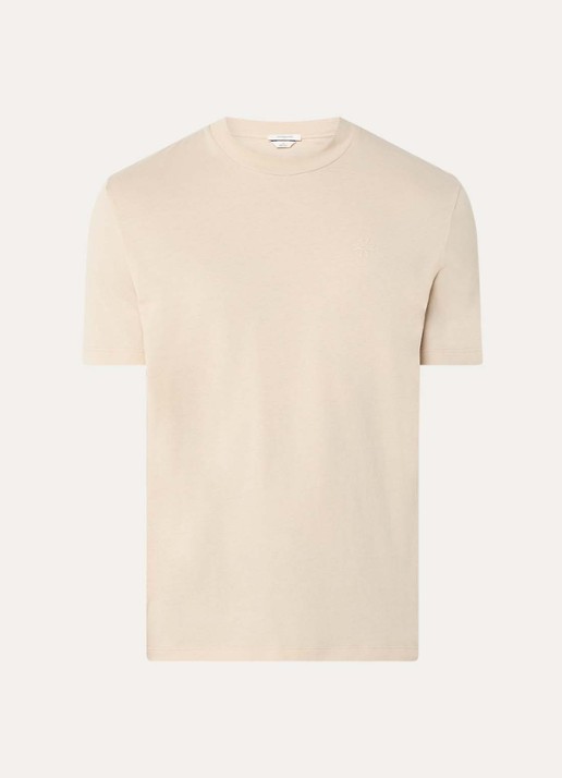 Jacob Cohën T-shirt met logo - voorkant beige