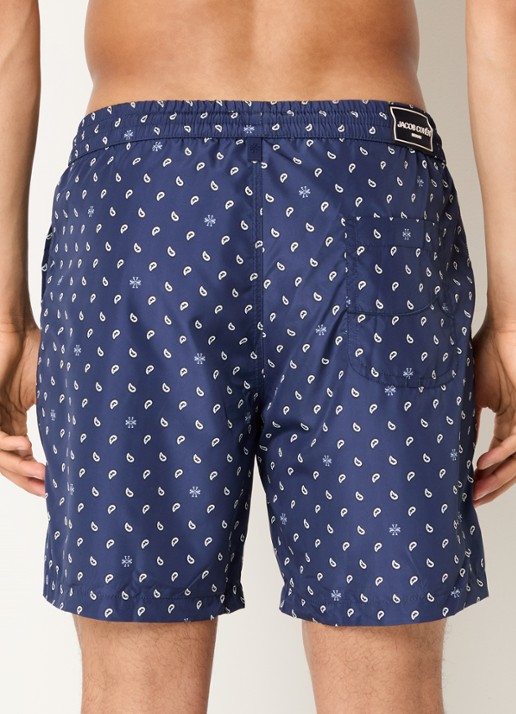Jacob Cohën Zwemshorts met steekzakken - achterkant 3 donkerblauw