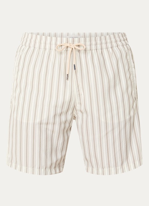 Jacob Cohën Zwemshorts met streepprint - voorkant beige