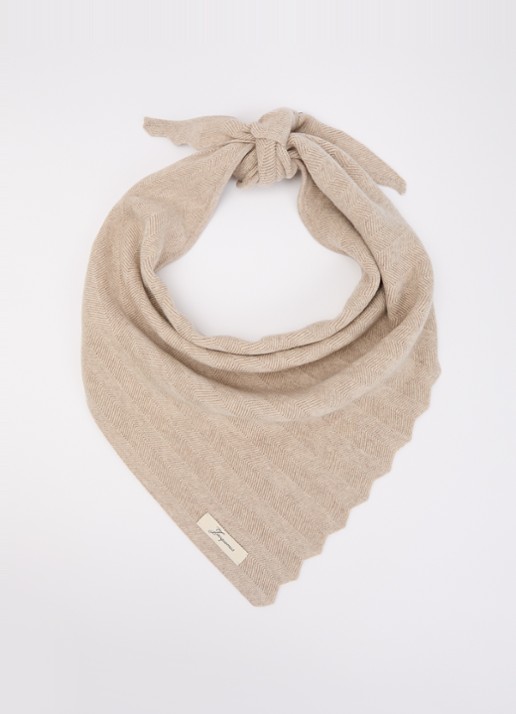 Jacquemus Chevron ribgebreide sjaal in kasjmierblend 160 x 50 cm