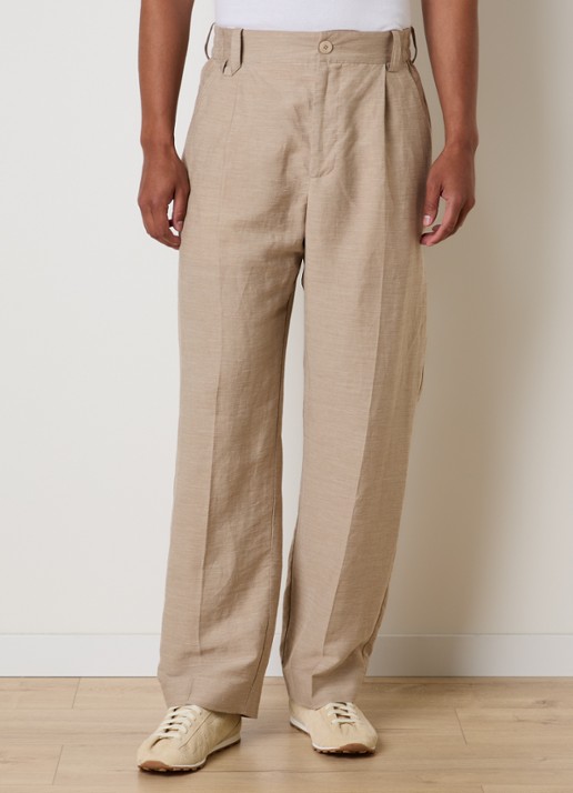 Jacquemus Croisiere straight fit pantalon met steekzakken - detail beige