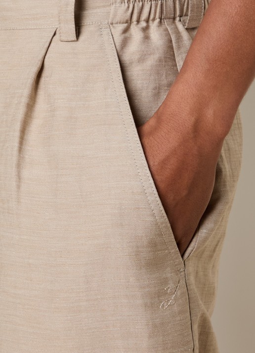 Jacquemus Croisiere straight fit pantalon met steekzakken - detail 3 beige
