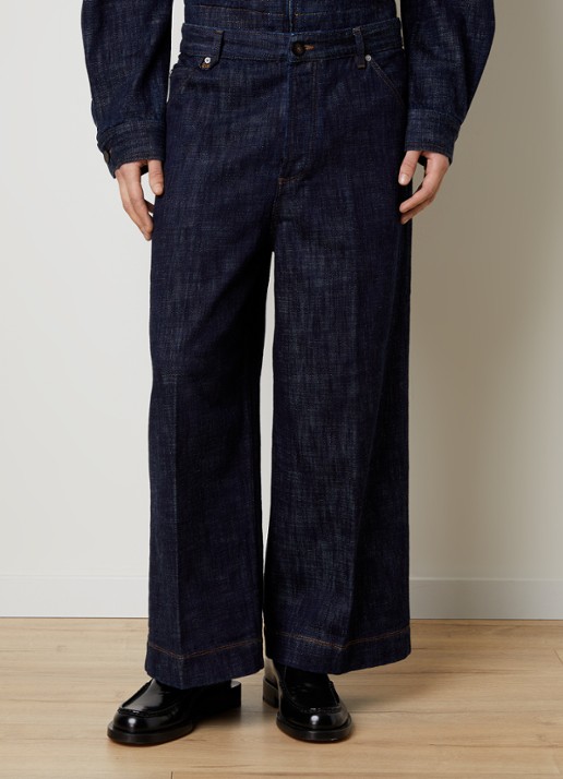 Jacquemus de-Nîmes Tempo wide fit jeans met donkere wassing en steekzakken