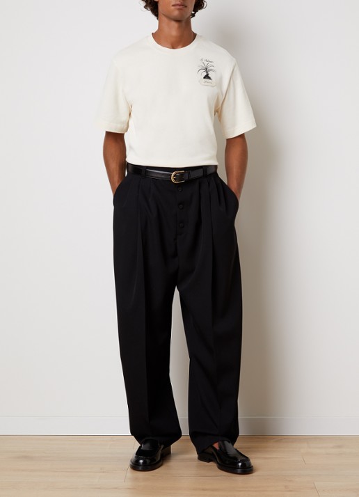 Jacquemus Fernando loose fit pantalon van wol met steekzakken - voorkant 2 zwart