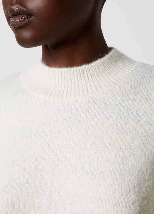Jacquemus Fijngebreide trui in alpaca wolblend met backprint - detail 3 gebroken wit