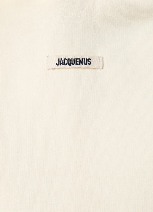 Jacquemus Hoodie met logo - detail 3 zand