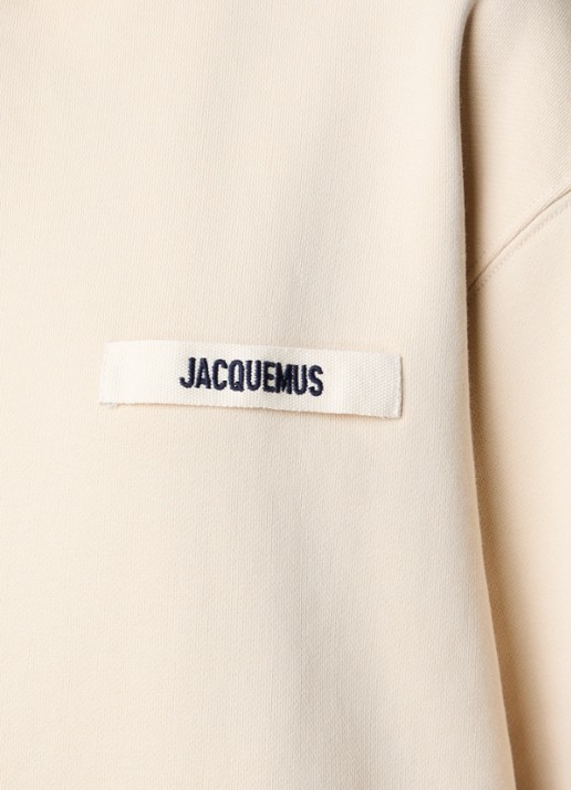 Jacquemus Hoodie met logo - detail 3 beige