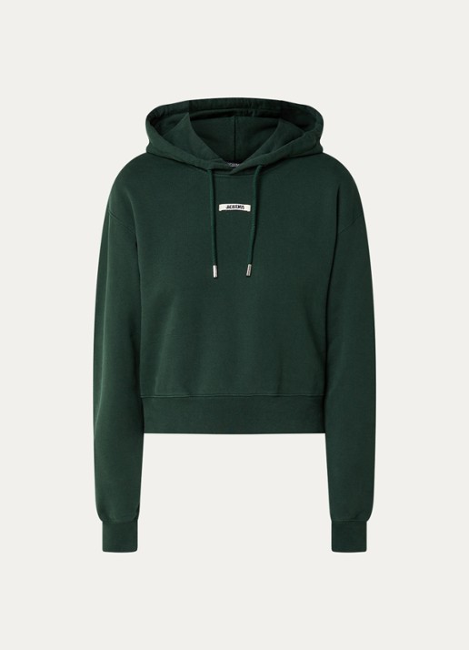 Jacquemus Hoodie met logo - voorkant 2 groen