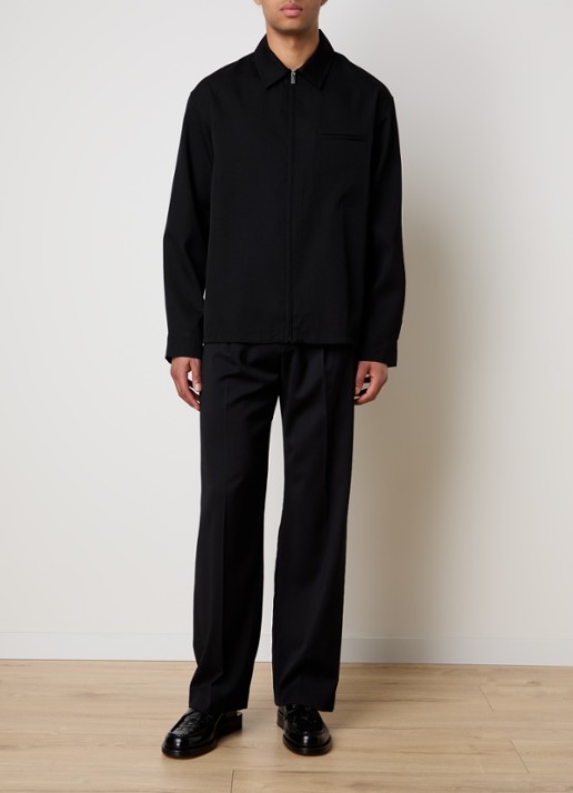 Jacquemus Jack van wol met borstzak - voorkant 2 zwart