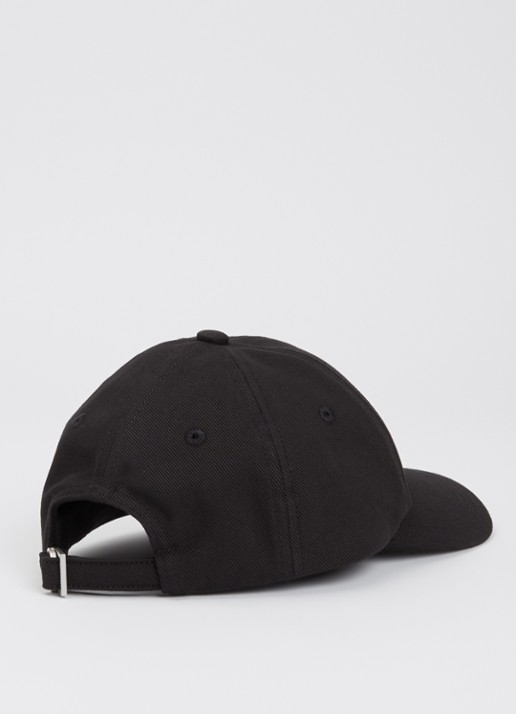 Jacquemus La Casquette Gadjo pet met logo - detail zwart