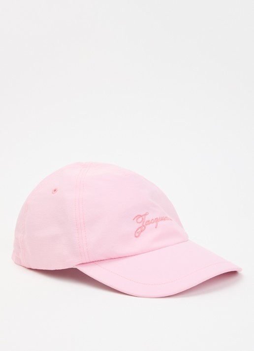 Jacquemus La Casquette pet met logo - voorkant roze