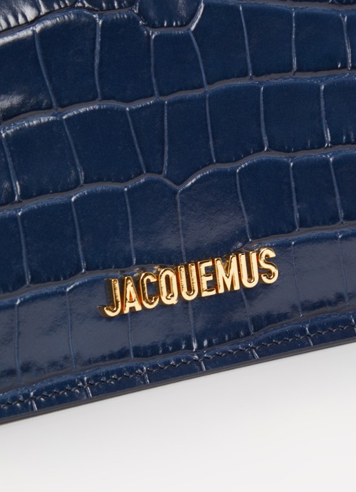 Jacquemus La Petite clutch van leer - detail 3 donkerblauw