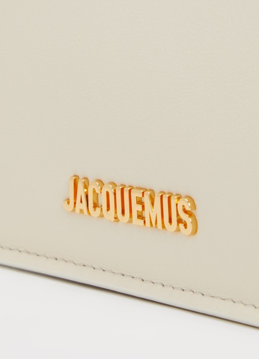 Jacquemus La Petite Rond Carré clutch van lamsleer - detail 4 ivoor