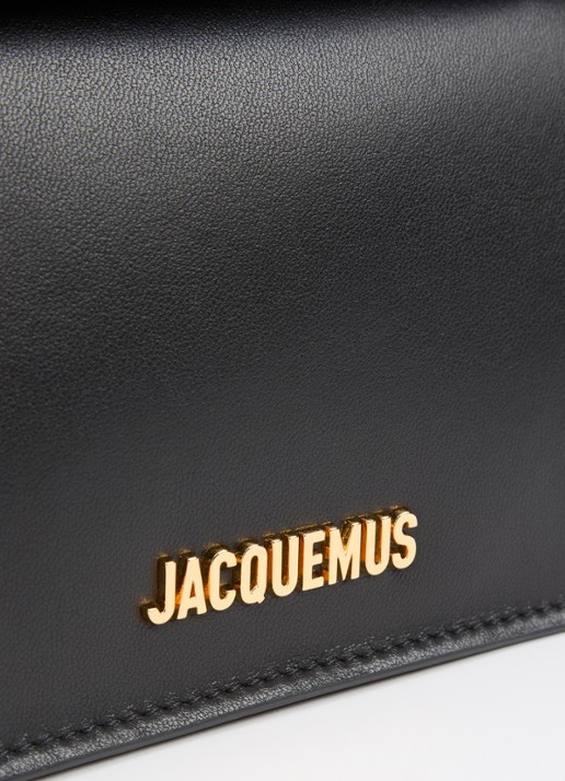 Jacquemus La Petite Rond Carré clutch van lamsleer - detail 7 zwart