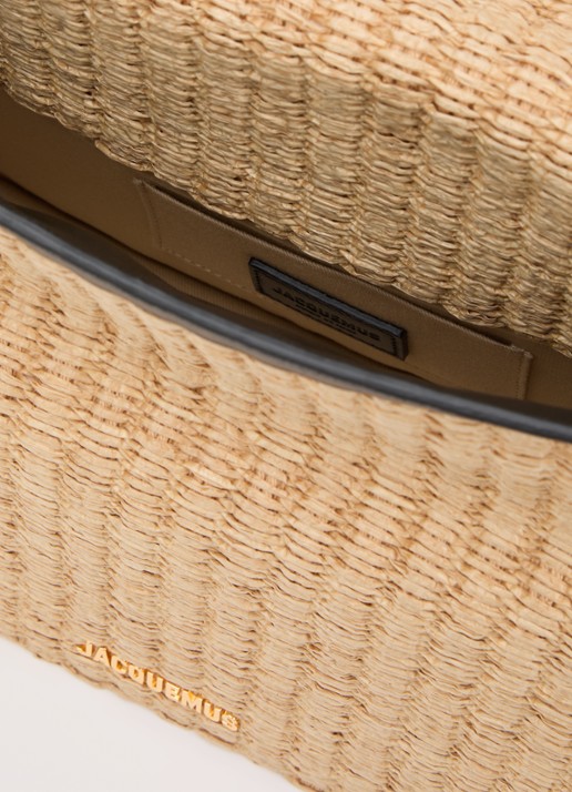 Jacquemus La Pochette Rond Carré clutch met details van lamsleer - detail 2 beige