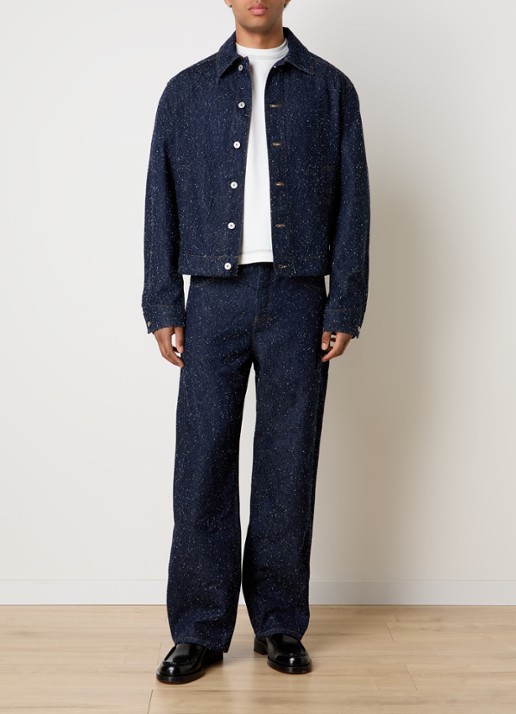 Jacquemus La Veste spijkerjas met structuur - voorkant 2 indigo