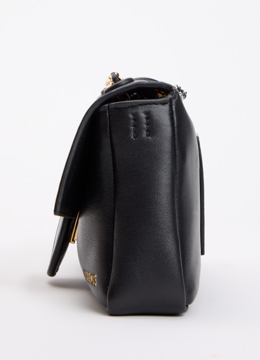 Jacquemus Le Bambino Chaine schoudertas van lamsleer met verstelbare schouderriem - detail 4 zwart