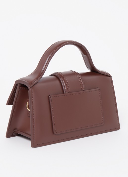 Jacquemus Le Bambino mini handtas van leer - achterkant 4 bruin