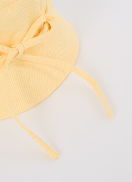 Jacquemus Le Bob Gadjo bucket hoed van canvas - detail 3 geel