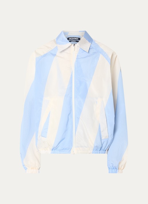 Jacquemus Le Coupe jack met streepprint - voorkant blauw