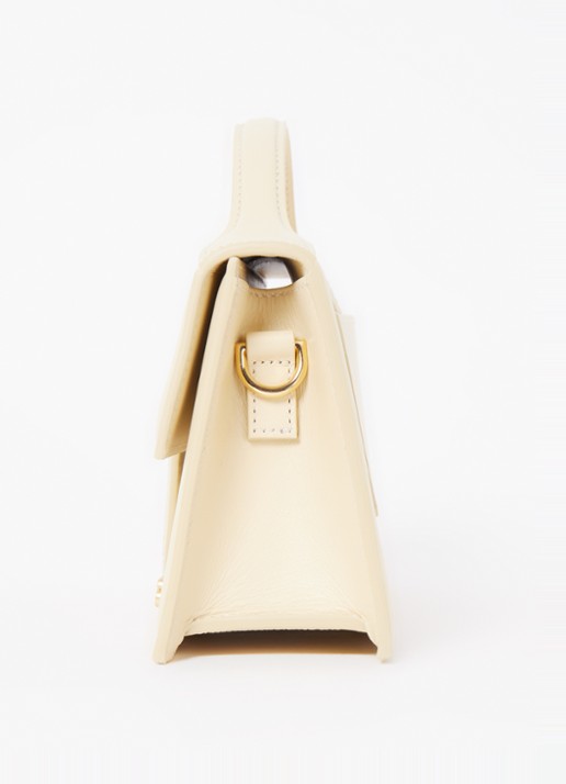 Jacquemus Le Grand Bambino handtas van leer met afneembare schouderriem - detail 3 ivoor