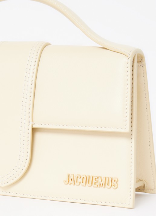 Jacquemus Le Grand Bambino handtas van leer met afneembare schouderriem - detail 4 ivoor
