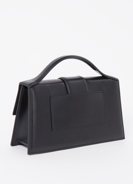 Jacquemus Le Grand Bambino handtas van leer met afneembare schouderriem - achterkant 4 zwart
