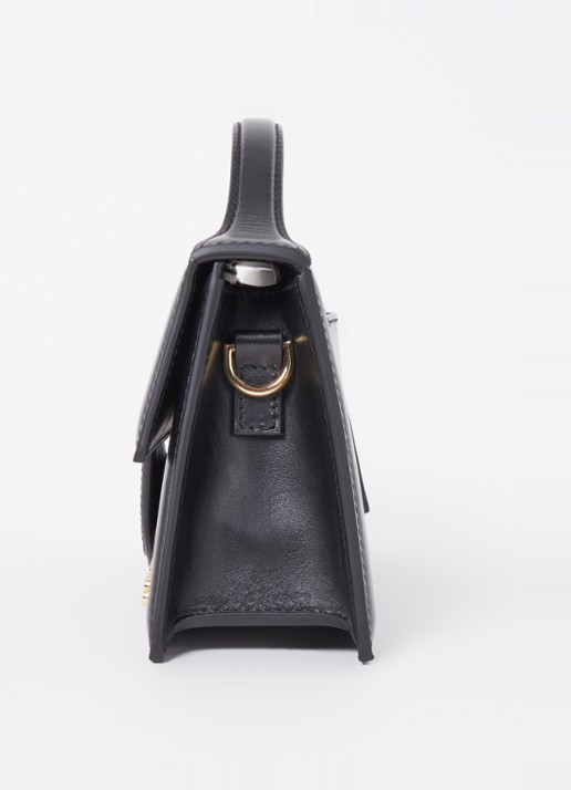 Jacquemus Le Grand Bambino handtas van leer met afneembare schouderriem - detail 6 zwart