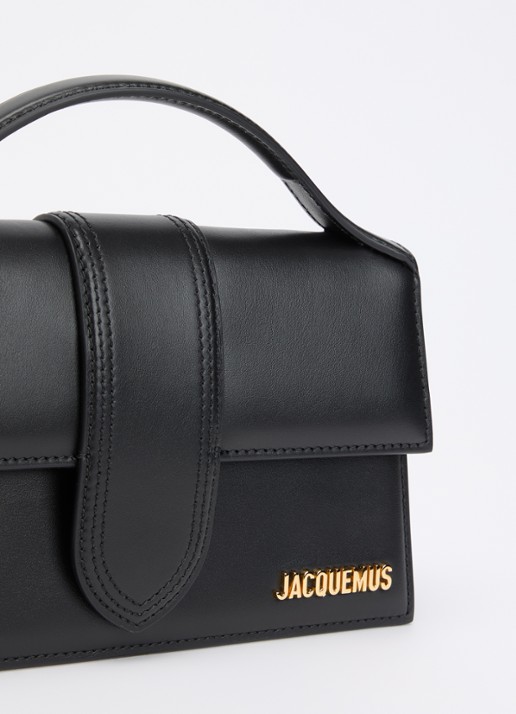 Jacquemus Le Grand Bambino handtas van leer met afneembare schouderriem - detail 6 zwart