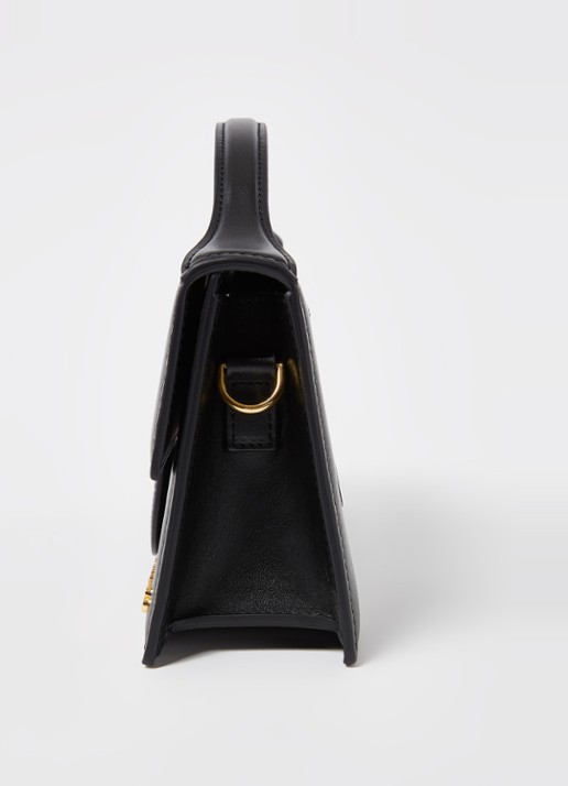 Jacquemus Le Grand Bambino handtas van leer - detail 6 zwart
