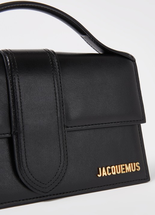 Jacquemus Le Grand Bambino handtas van leer - detail 7 zwart