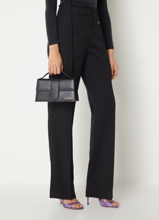 Jacquemus Le Grand Bambino handtas van leer - voorkant 3 zwart