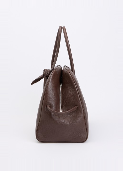 Jacquemus Le Grand Turismo schoudertas van kalfsleer - detail 5 donkerbruin