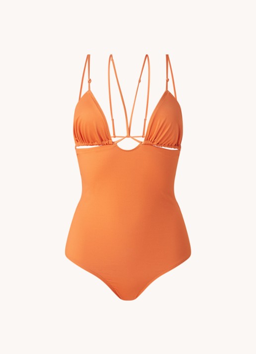 Jacquemus Le Maillot Pila badpak met cut-out detail - voorkant 2 orange