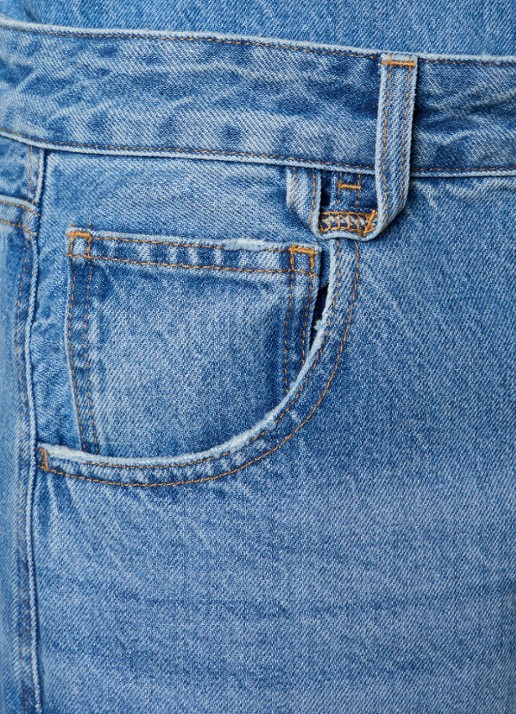 Jacquemus Le Mirada De-Nimes loose fit jeans met medium wassing - detail 6 indigo