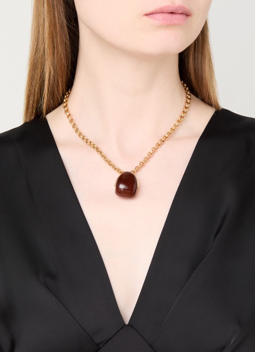Jacquemus Le Pendant ketting met hanger - voorkant 6 goud