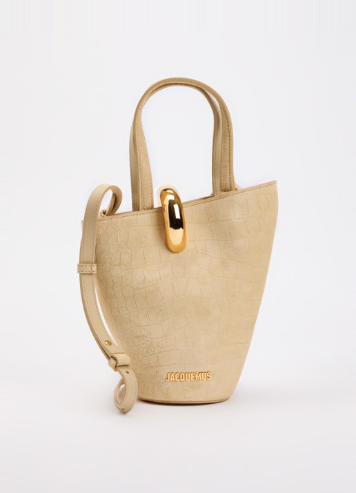 Jacquemus Le Petit Bambola handtas van kalfssuède met afneembare schouderriem