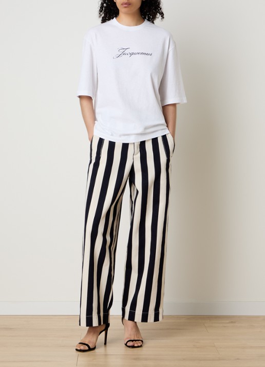 Jacquemus Le T-shirt met logoprint - voorkant 4 wit