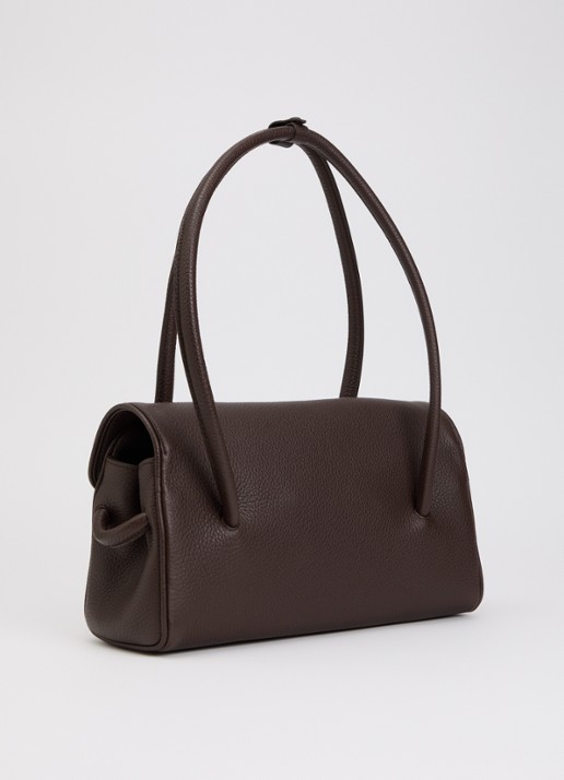 Jacquemus Le Turismo Long handtas van kalfsleer - achterkant 6 donkerbruin