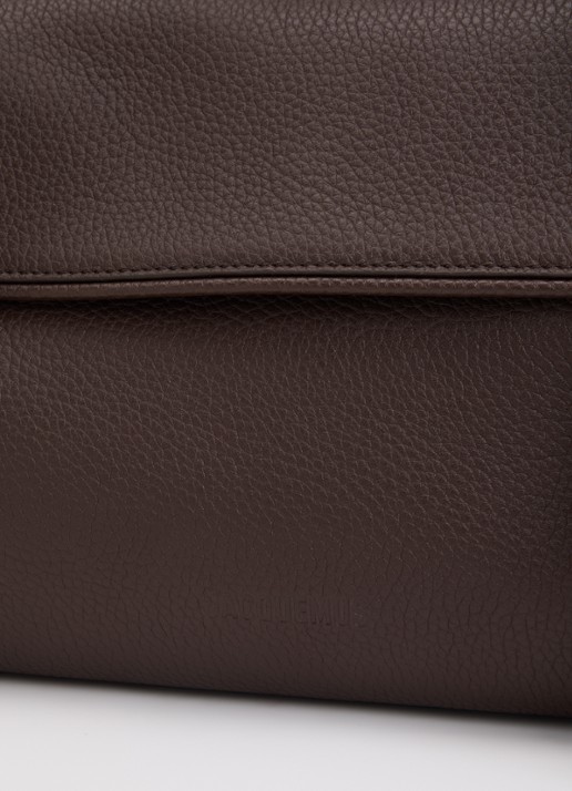 Jacquemus Le Turismo Long handtas van kalfsleer - detail 4 donkerbruin