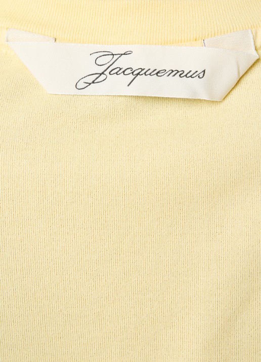 Jacquemus Le Ventadou T-shirt met borduring - detail 5 lichtgeel