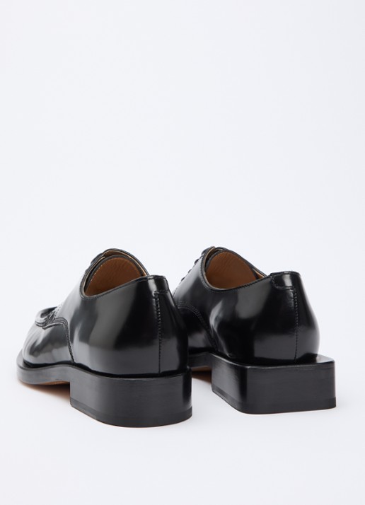 Jacquemus Les Derbies loafer van kalfsleer  - achterkant zwart
