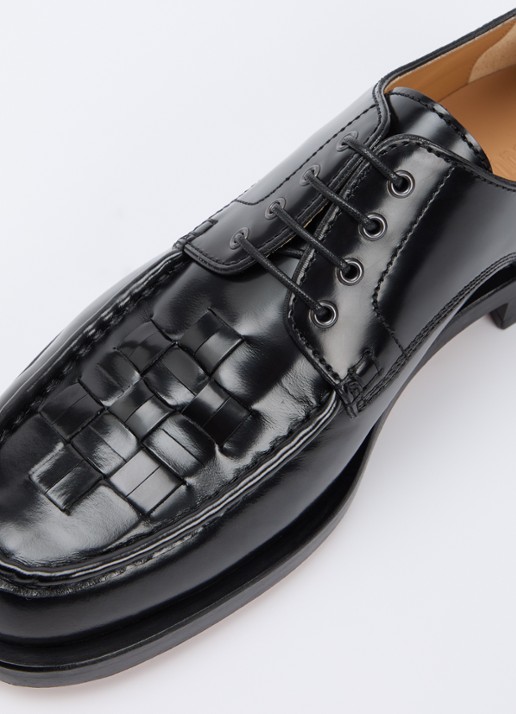 Jacquemus Les Derbies loafer van kalfsleer  - detail 7 zwart