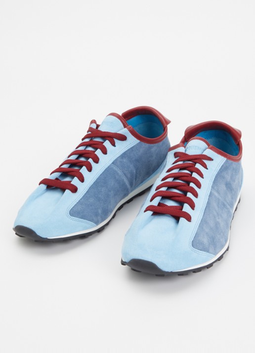 Jacquemus Les Tennis sneaker van suède met details van leer  - detail 2 blauw
